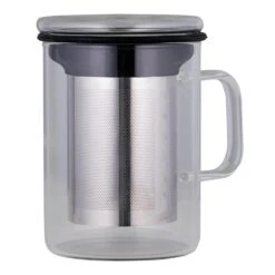Avanti Tea Mug With Infuser Black 350ml Borosilicate