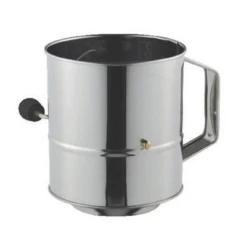 Avanti Stainless Steel Crank Handle Flour Sifter 5 Cup