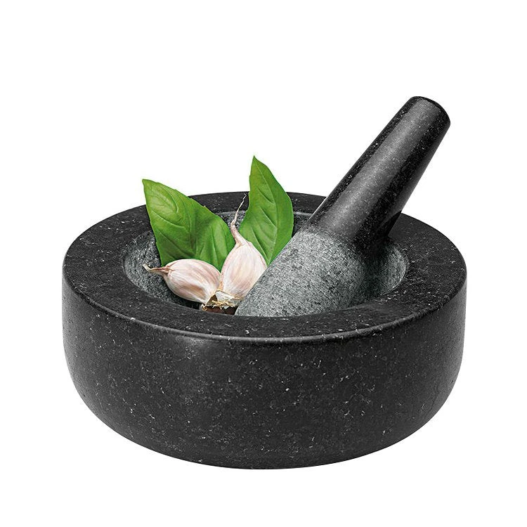 Avanti Low Profile Mortar And Pestle 20cm Black 1 Avanti Low Profile Mortar And Pestle 20cm Black