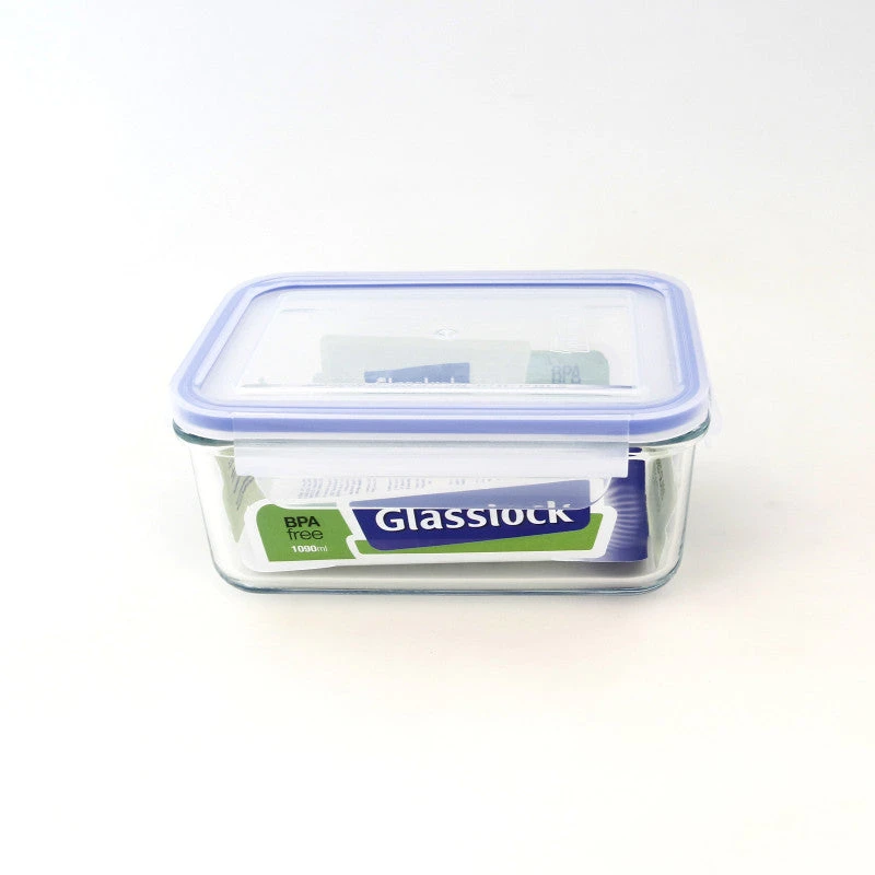 Rectangular Tempered GlassFood Container 1090ml 1 Rectangular Tempered GlassFood Container 1090ml