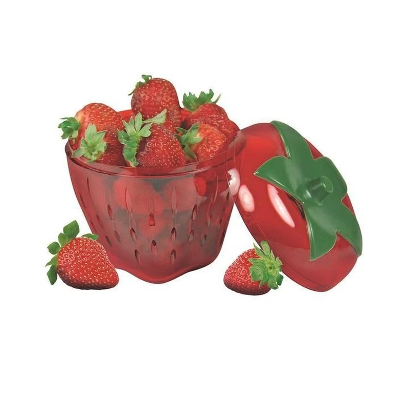 Avanti Kitchenworks Strawberry Saver Red 1 Avanti Kitchenworks Strawberry Saver Red
