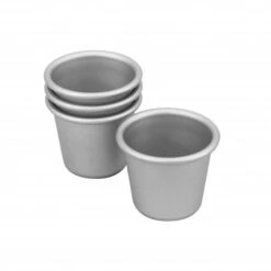 Silver Anodised Set Of 4 Dariole Pan