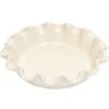Emile Henry Ruffled Heart Ceramic Cake Dish Clay
