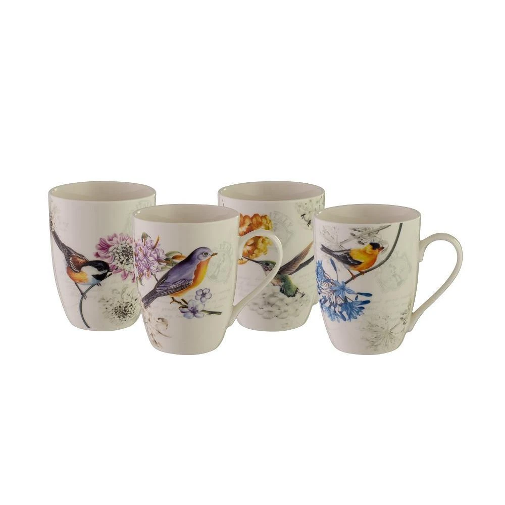 Coupe Mug Set Of 4 Birdsong 1 Coupe Mug Set Of 4 Birdsong