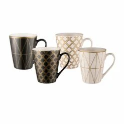 Conical Mug Set Of 4 Geotalics
