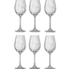 Crystal Set Of 6 Waterfall Wine Glass
