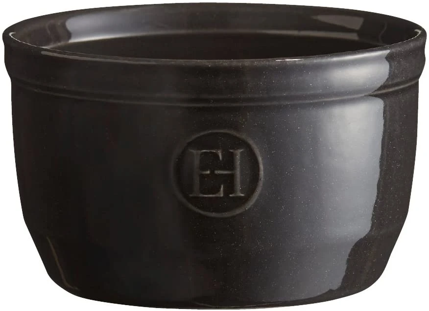 Emile Henry Ramekin Dish No10 Set Of 2 Charcoal 2 Emile Henry Ramekin Dish No10 Set Of 2 Charcoal - Image 2