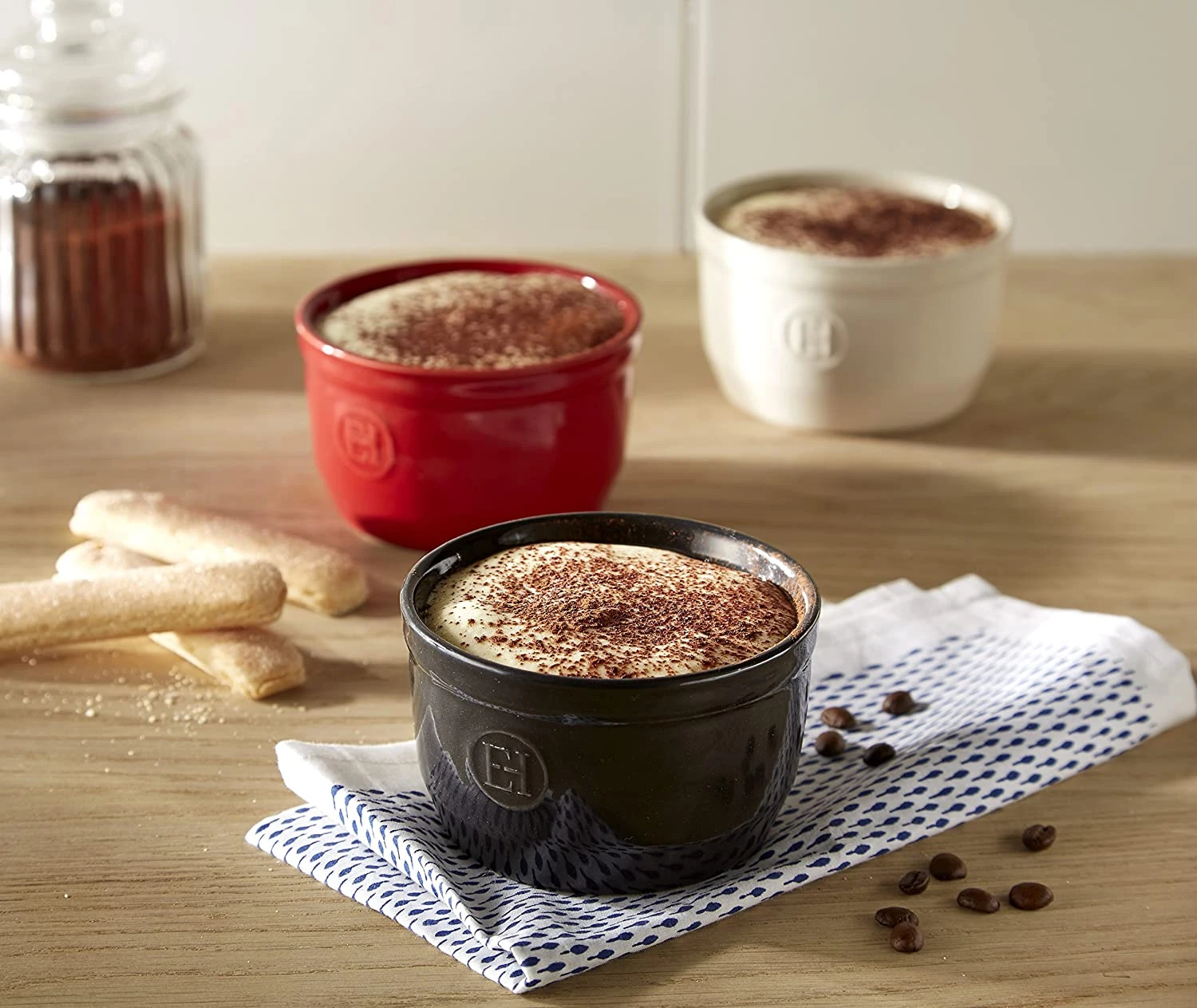 Emile Henry Ramekin Dish No10 Set Of 2 Charcoal 3 Emile Henry Ramekin Dish No10 Set Of 2 Charcoal - Image 3