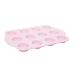 Silicone Mini Muffin Pan 12 Cup Pink