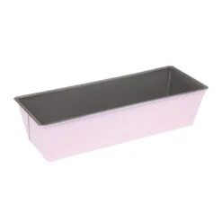 Two Tone Loaf Pan Silver/Pastel Pink 30x11x7cm
