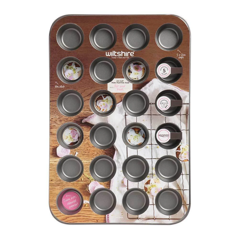 Two Tone Mini Muffin Pan 24 Cup Pastel Pink 5x2cm 3 Two Tone Mini Muffin Pan 24 Cup Pastel Pink 5x2cm - Image 3