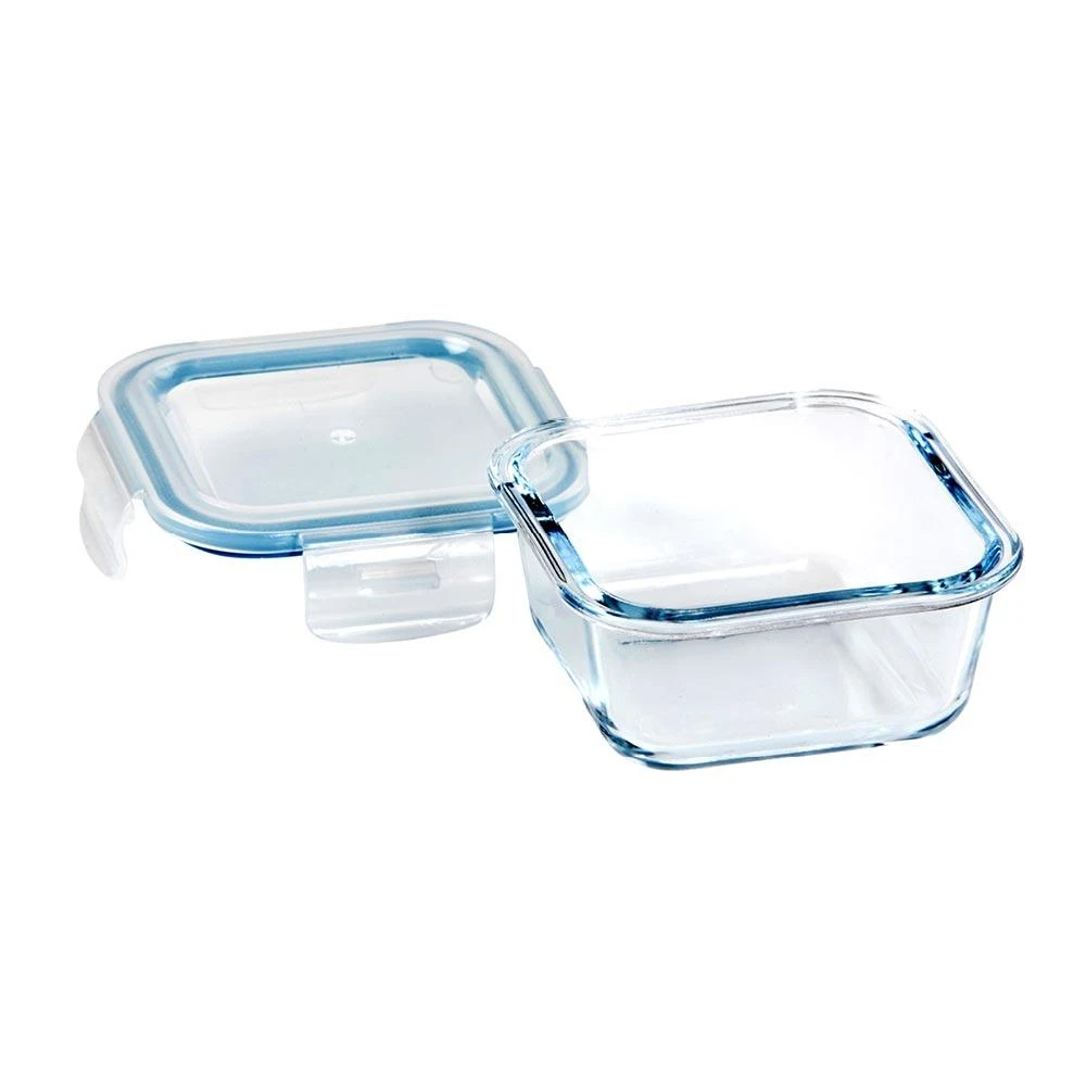 Square Glass Container Clear 800ml 2 Square Glass Container Clear 800ml - Image 2