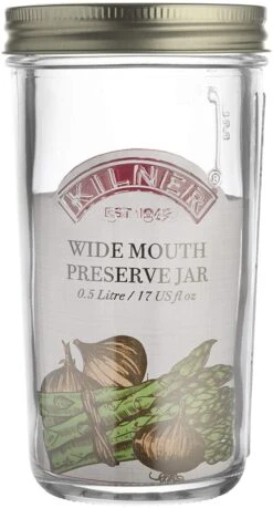 Kilner Wide Mouth Preserve Jar Clear Glass -KitchenMaster 9f012374e2ca2c37f023cd96cdda62a0