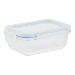 Rectangle Glass Container Clear 370ml