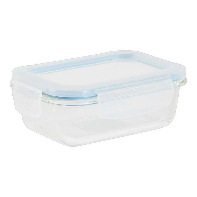 Rectangle Glass Container Clear 370ml 1 Rectangle Glass Container Clear 370ml