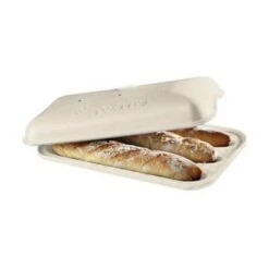 Emile Henry Baguette Baker 39.5x23cm -KitchenMaster EH505506 Emile Henry Baguette Baker 39 5cmx23cm Matt Cream
