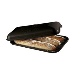 Emile Henry Baguette Baker 39.5x23cm -KitchenMaster EH795506 Emile Henry Baguette Baker 39 5cmx23cm Black