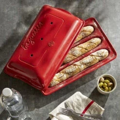 Emile Henry Baguette Baker 39.5x23cm -KitchenMaster Emile Henry Baguette Baker 39 5x23cm Burgundy 5 2000px
