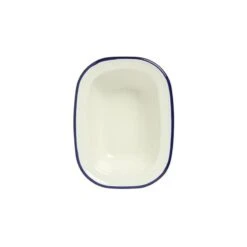 Enamel Oblong Pie Dish - Blue