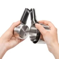 OXO Good Grips Stainless Steel Measuring Cup Set 4pc -KitchenMaster OXO Good Grips 4pc Stainless Steel Measuring Cup Set 5 2000px