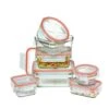 7 Piece Rimless Glass FoodContainer Oven Safe Set