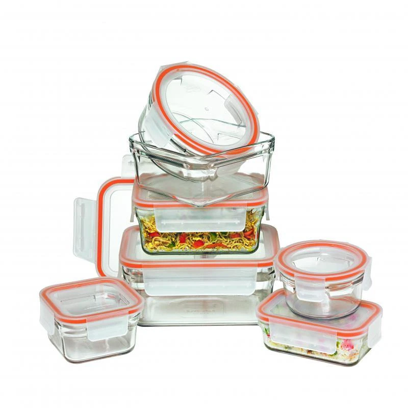7 Piece Rimless Glass FoodContainer Oven Safe Set 1 7 Piece Rimless Glass FoodContainer Oven Safe Set