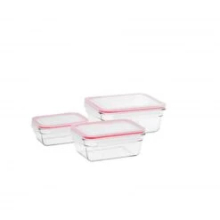 3 Piece Oven Safe Glass Container Set