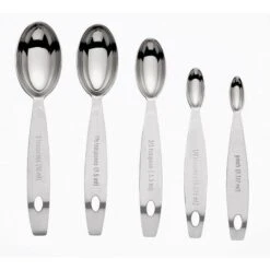 Cuisipro Odd Size Spoons 5 Piece Set Stainless Steel