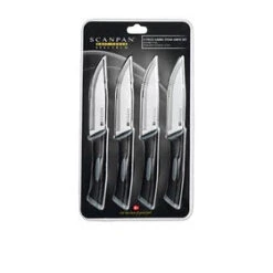 Scanpan Spectrum 4pc Jumbo Steak Knife Set Black