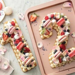 Rose Gold Cookie Sheet Baking Tray -KitchenMaster Wiltshire Rose Gold Cookie Sheet Baking Tray 33.5cm 3 62090.1615430451