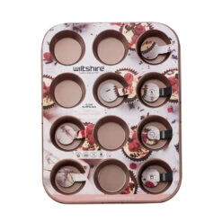Rose Gold 12 Cup Muffin Pan