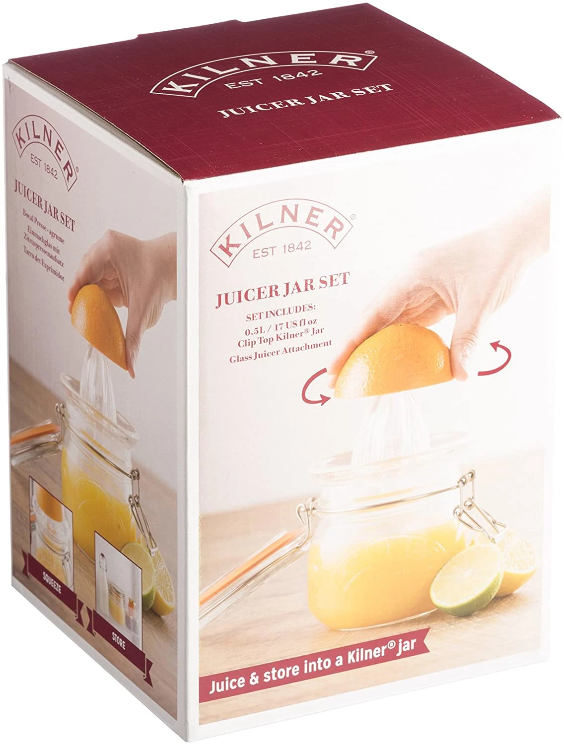 Kilner Storage Jar With Juicer Lid Clear Glass 2 Kilner Storage Jar With Juicer Lid Clear Glass - Image 2