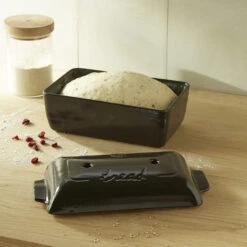 Emile Henry Bread Loaf Baker 23x13cm -KitchenMaster bread loaf baker charcoal 109896