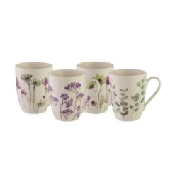Coupe Mug Set Of 4 Botanical